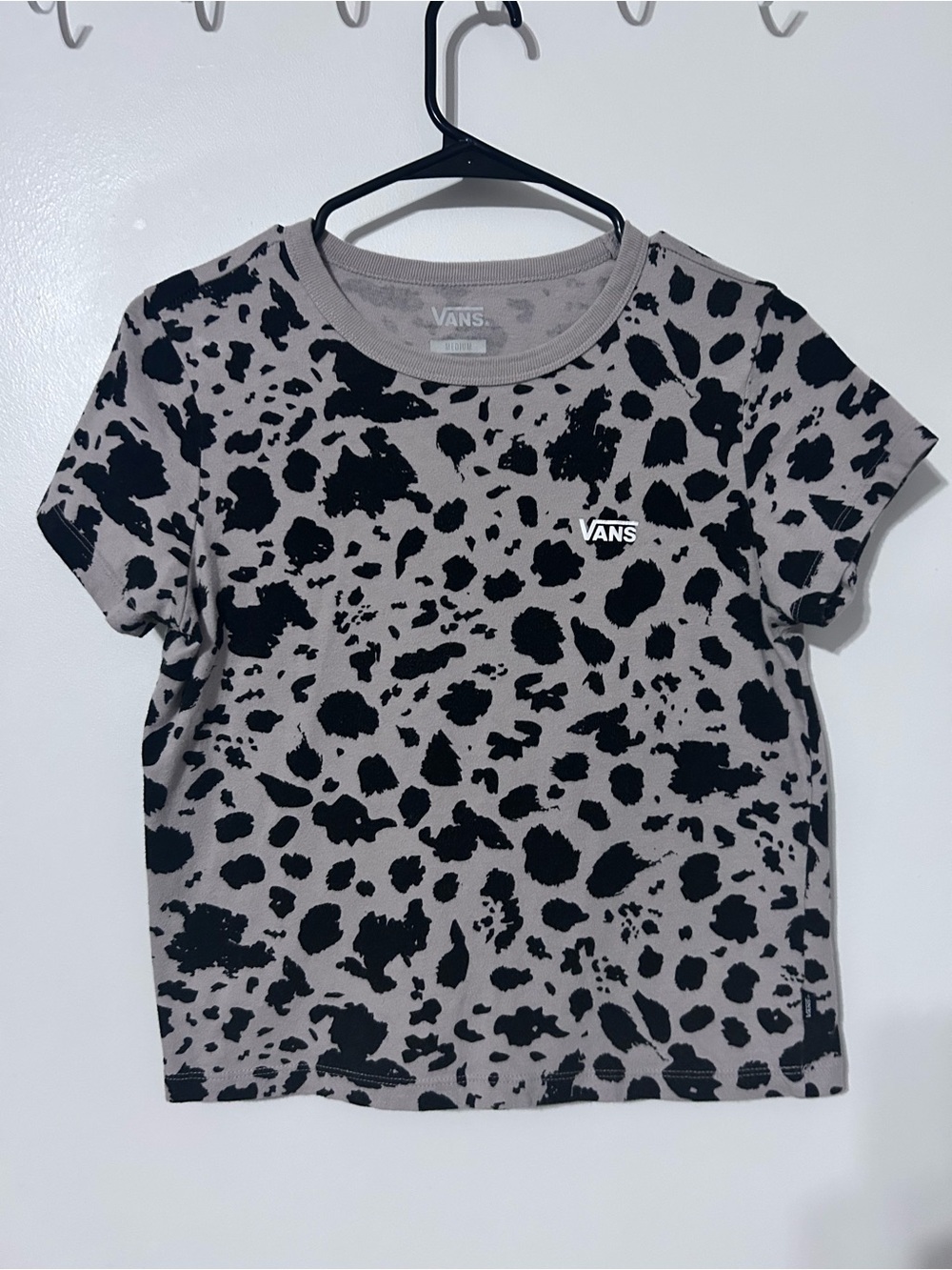 Vans Leopard Print Tee - Cream & Black